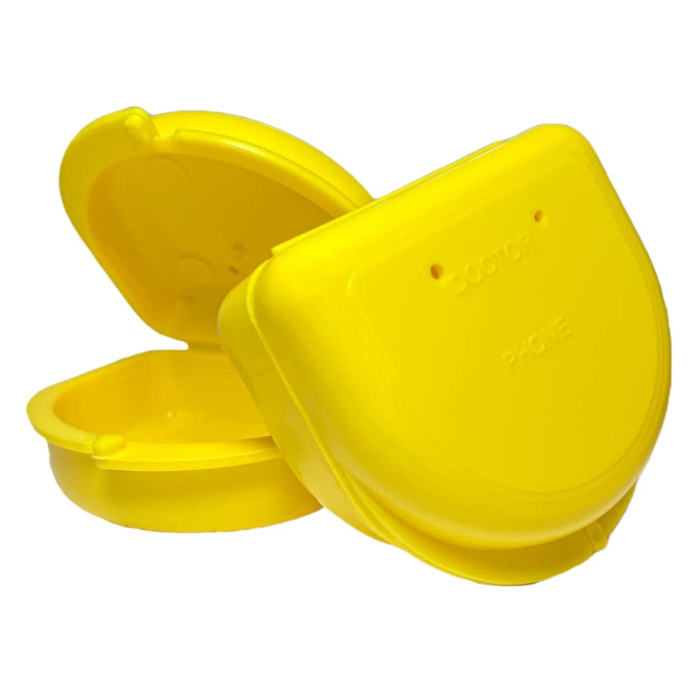 Ortho Technology 2-Pack Retainer Cases, Yellow