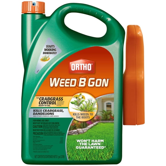 Ortho Weed B Gon Plus Crabgrass Control Weed Killer, Ready-to-Use Trigger Sprayer, 1 gal