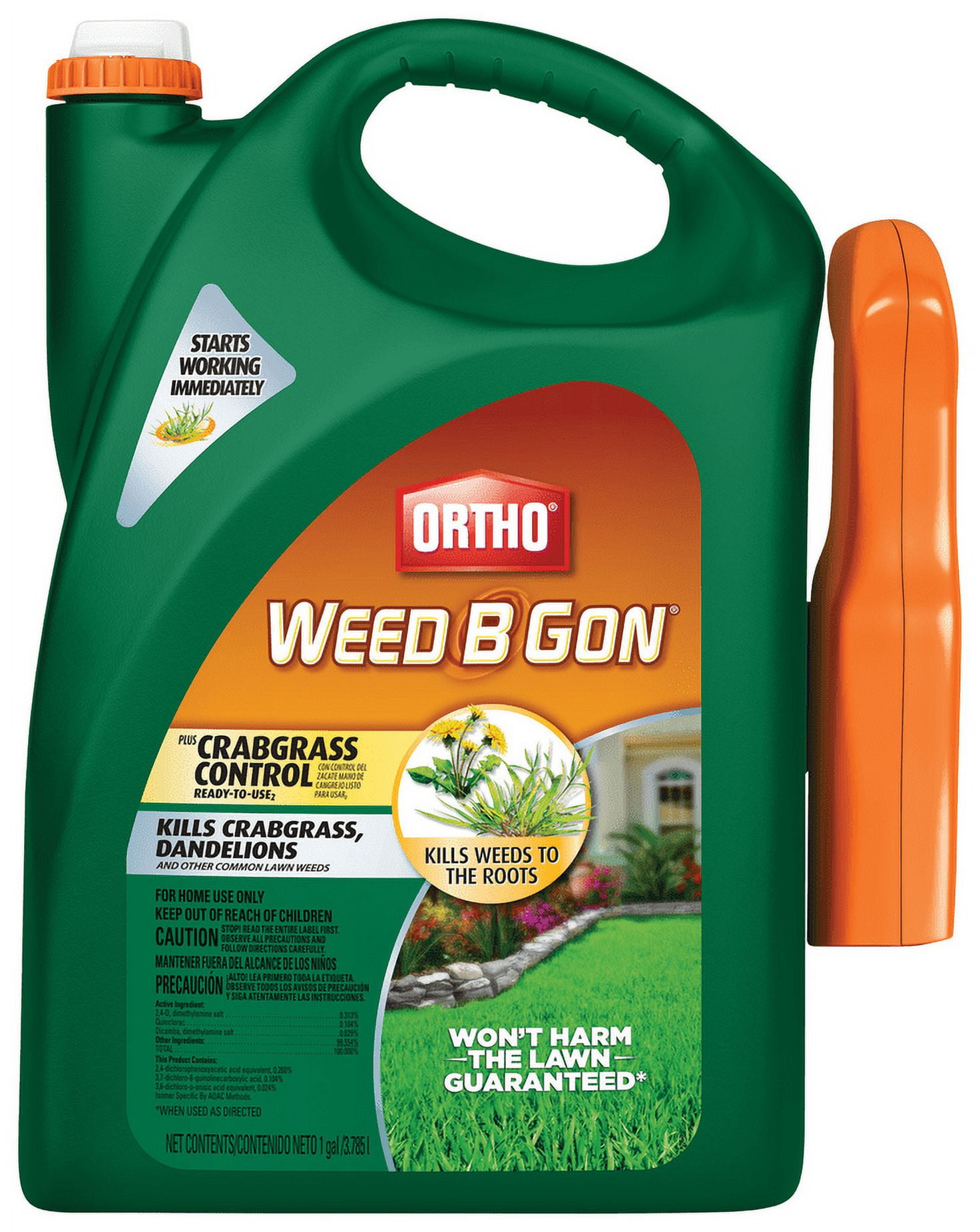 Ortho Weed B Gon Plus Crabgrass Control Weed Killer, Ready-to-Use Trigger Sprayer, 1 gal