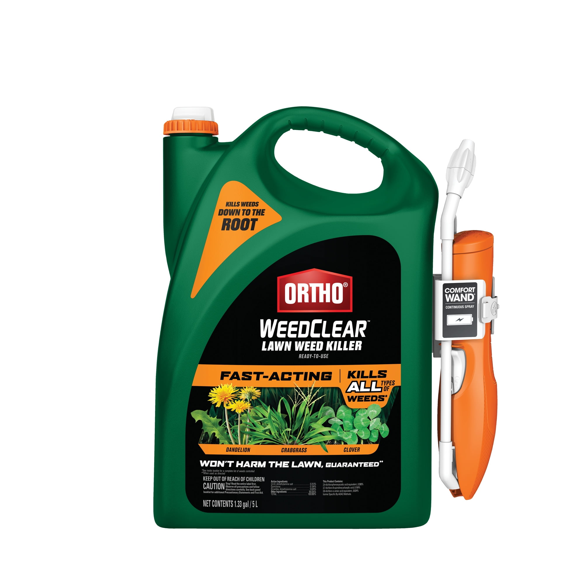 Ortho WeedClear Lawn Weed Killer Ready-To-Use with Comfort Wand, 1.33 gal.