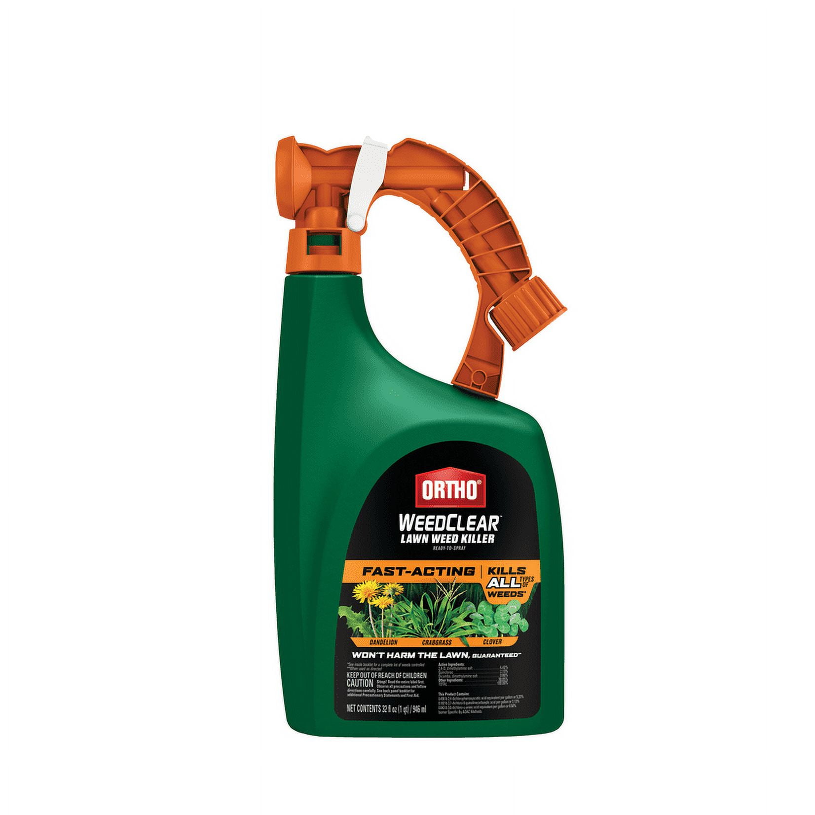 Ortho WeedClear Lawn Weed Killer, Ready-to-Spray, Kills Crabgrass and Dandelion, 32 oz.