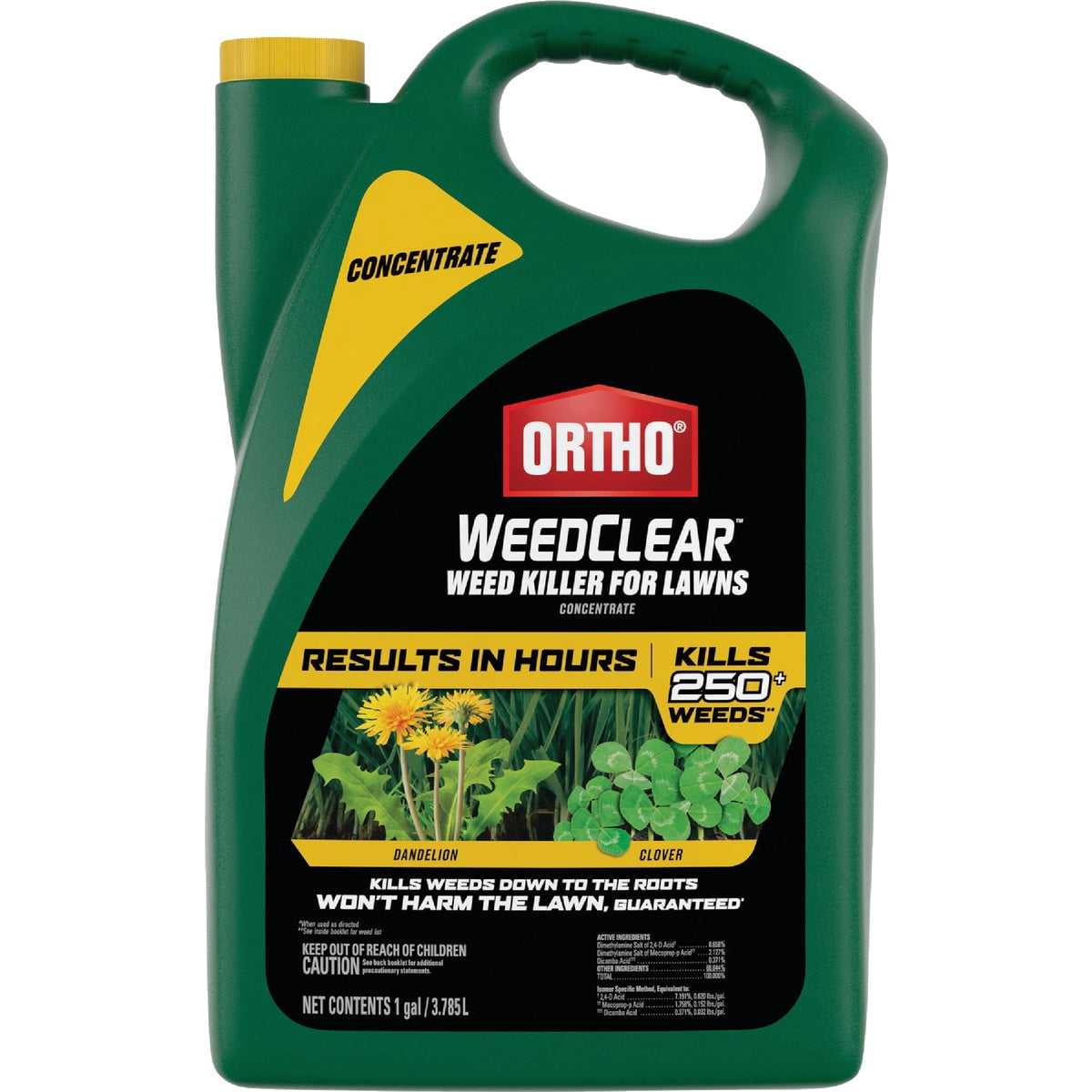 Ortho WeedClear Weed Killer for Lawns Concentrate - Won't Harm Grass - 1 Gal — Residential Use, Standard Application