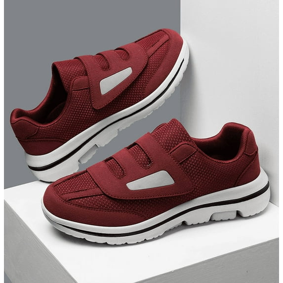 Ortho+rest Men Women Diabetic Walking Shoes Swollen Feet Shoe with Adjustable Closure(black,gray,red)
