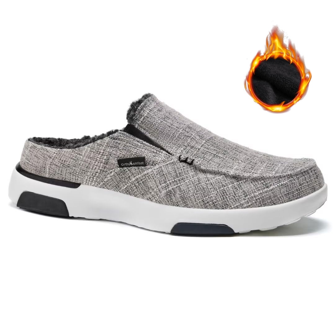 OrthoComfort Gray Slip-On Shoes Men’s Comfort Loafers Casual‎ Size 7 OrthoComfort | Shoes | Orthocomfort Mens Gray Canvas Loafers  main image 4