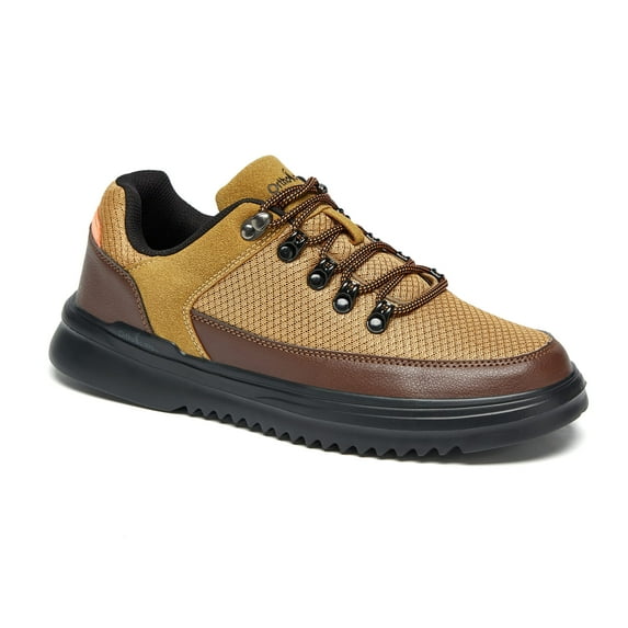 OrthoComfoot Men's Fashion Sneakers with Arch Support, Comfortable Waterproof Shoes for Plantar Fasciitis, Orthopedic Walking Shoes for Heel and Foot Pain Relief