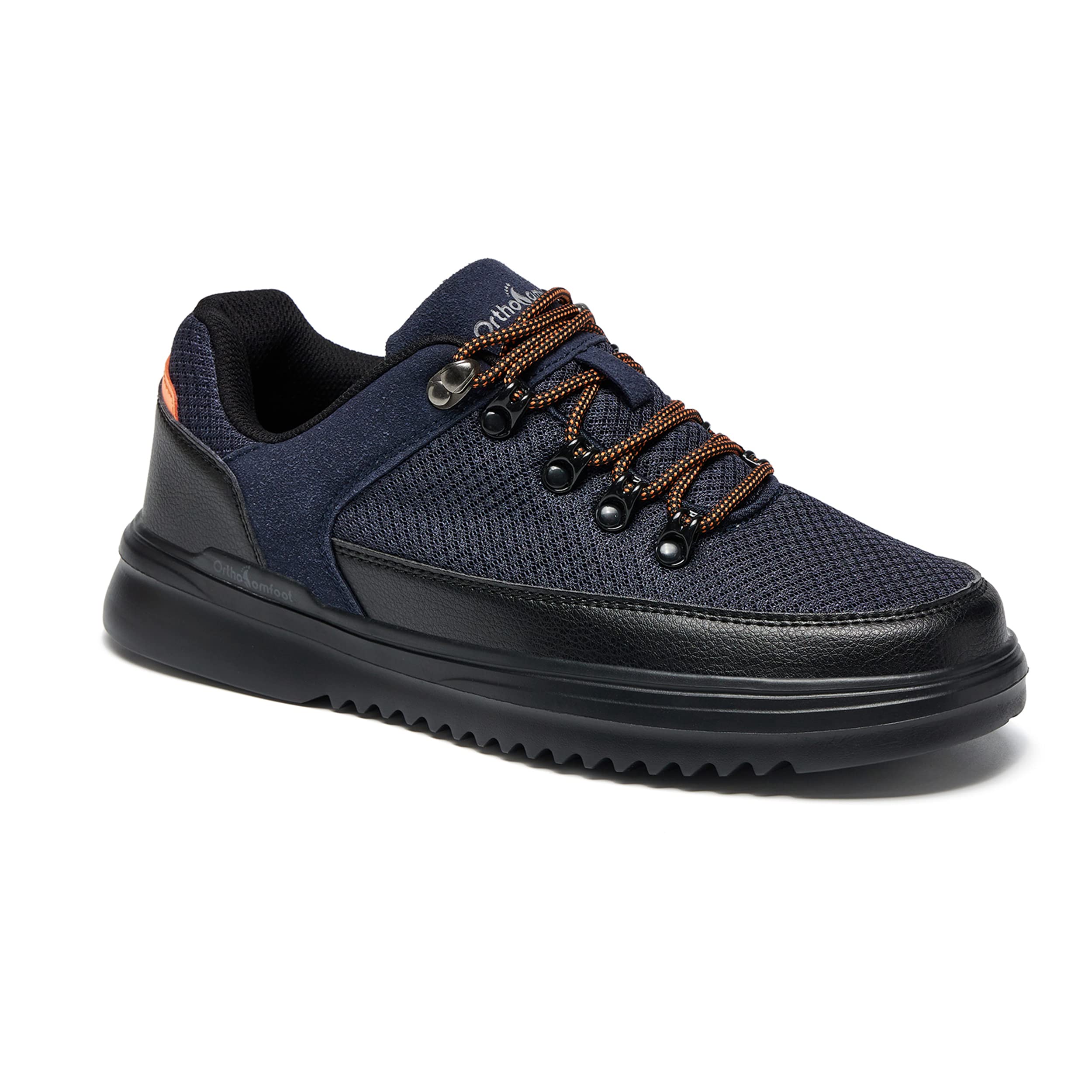 OrthoComfoot Men's Orthopedic Sneakers – Arch Support Walking Shoes For Plantar Fasciitis & Heel Pain Relief (Casual Canvas Style)