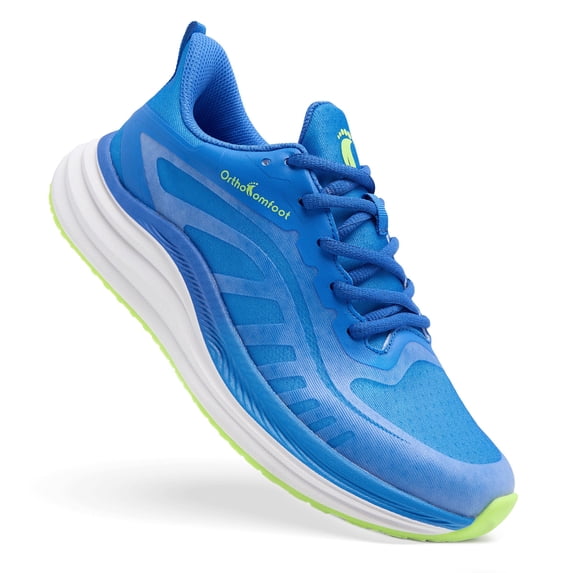 OrthoComfoot Men's Orthopedic Road Running Shoes: Comfortable Supportive Shoes for Walking and Everyday Wear