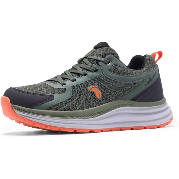OrthoComfoot Men's Orthopedic Waterproof Trail Running Shoes – Arch Support, Orthotic Comfort, Hiking Sport Gym Sneakers