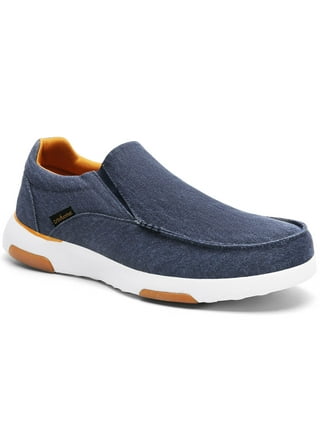 OrthoComfoot Mens Boat Shoes in Mens Slip On Shoes Walmart