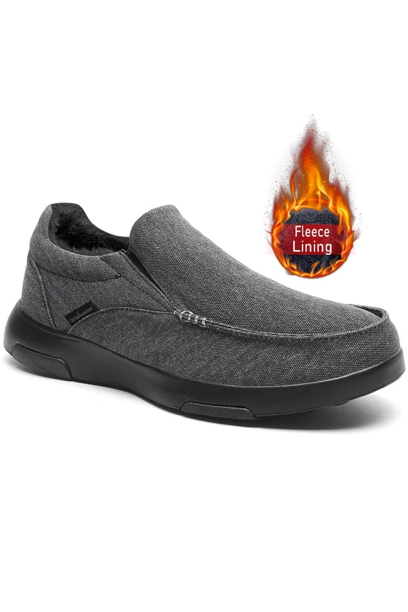 Men's Slip On Loafers,Arch Support Boat Shoes for Extra Cushioning and Pain Relief,Canvas Leisure Vintage Flat Walking Shoes