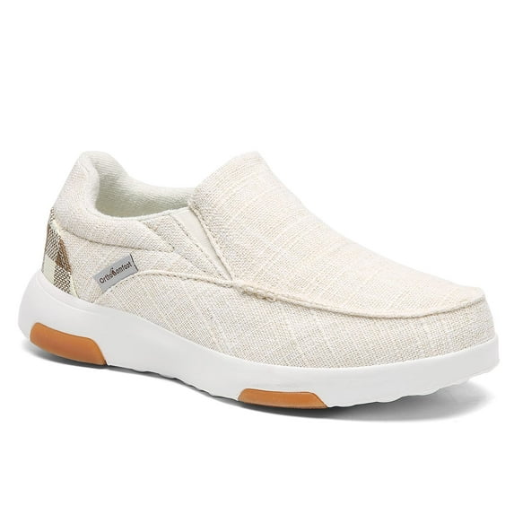 OrthoComfoot Women Slip On Shoes,Plantar Fasciitis Canvas Loafers with Arch Support,Orthopedic Casual Boat Shoes for Foot Pain Relief