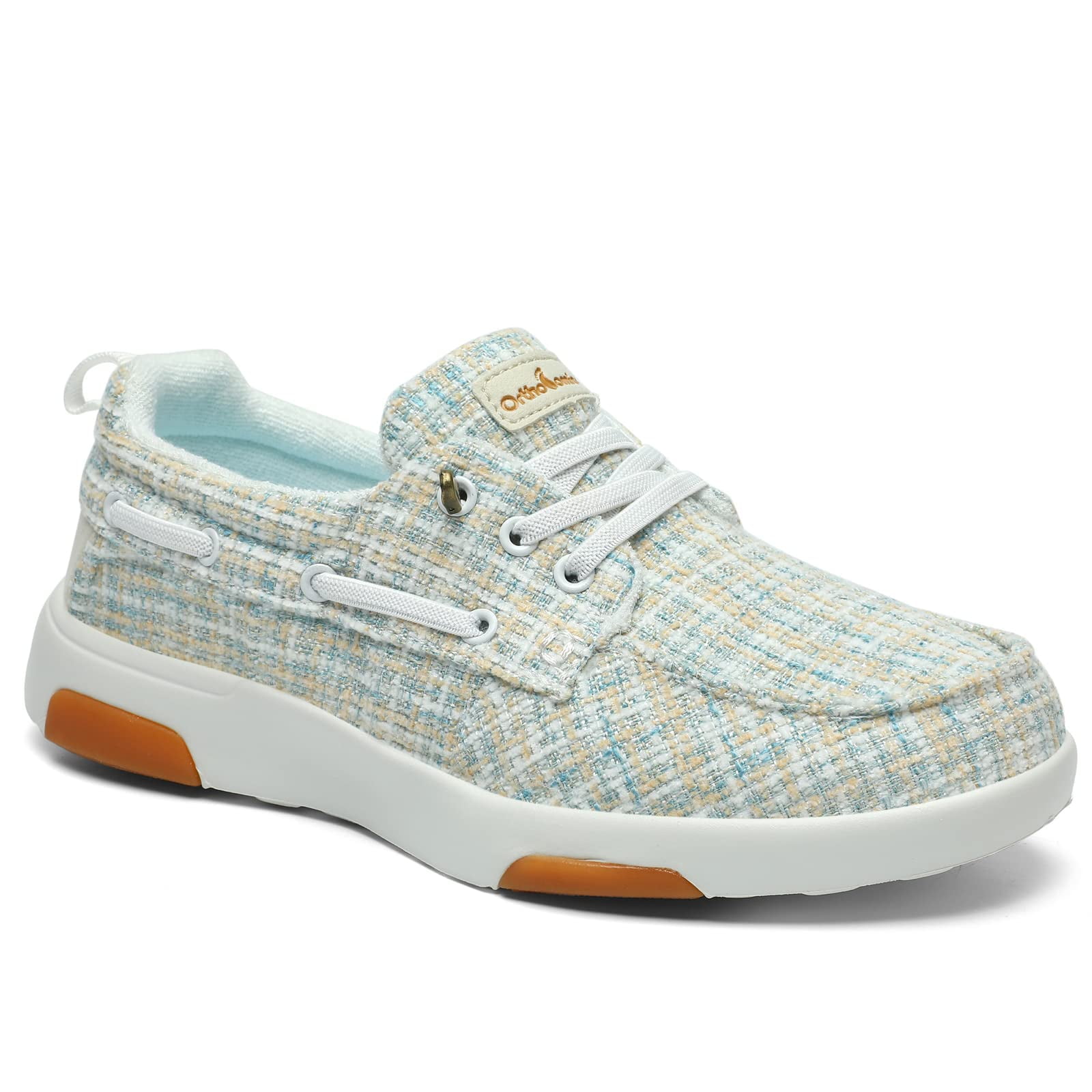 Women's Boat Shoes with Arch Support, Comfortable Slip on