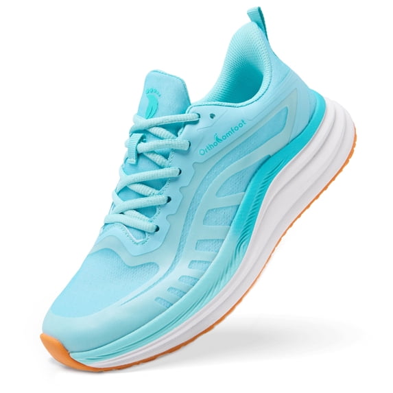 OrthoComfoot Women's Orthopedic Road Running Shoes: Comfortable Supportive Shoes for Walking and Everyday Wear
