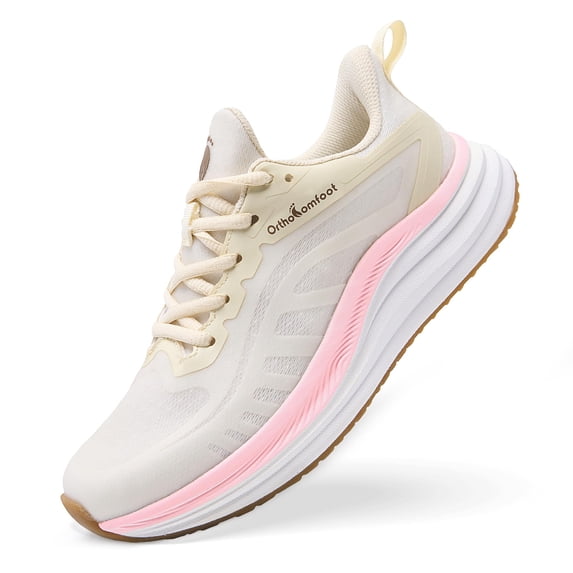 OrthoComfoot Women's Orthopedic Road Running Shoes: Comfortable Supportive Shoes for Walking and Everyday Wear