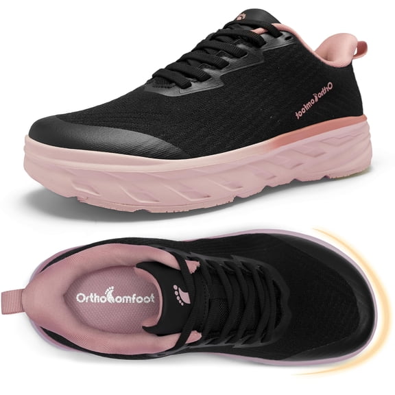 OrthoComfoot Women's Orthopedic Wide Running Shoes for Walking and Everyday Wear
