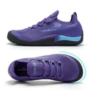 OrthoComfoot Women's Orthopedic Wide Toe Box Barefoot Shoes, Comfortable Non-Slip Arch Support Zero Drop Walking and Running Sneakers