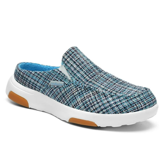 OrthoComfoot Women's Slippers with Arch Support, Comfortable Slip On Shoes for Plantar Fasciitis, Orthopedic Boat Loafers for Foot and Heel Pain Relief