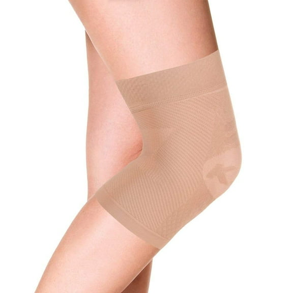 OrthoSleeve KS7 Compression Knee Sleeve Compression Knee Brace for Women and Men, Natural/Large