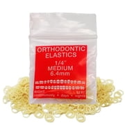 Orthodontic Elastic 1/4 MEDIUM 4.5 oz 6.4 mm. PACK X 100