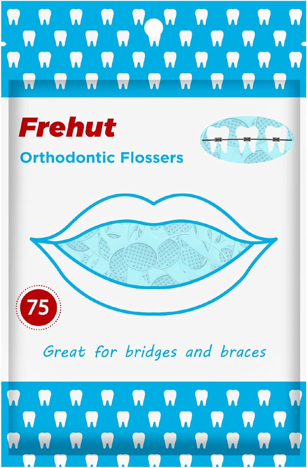 Orthodontic Floss Picks for Braces 75 Count Unflavored Easy and