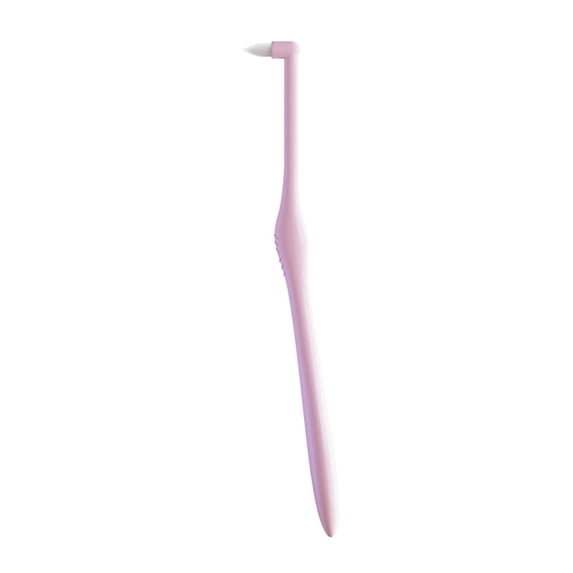 Orthodontic Interdental Brushes, Tapered Single Tuft Tip Cleaner for Braces, Aligners, Wisdom Teeth & Deep Grooves, 0.6mm Slim Bristles, Angled Ergonomic Handle with Travel Caps