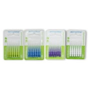 Orthodontic Interdental Toothbrush Dental Brush for Teeth Cleaning 4 Pack of 6, 3 Conical - 3 Cylindrical, Count 24