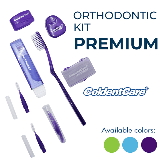 Orthodontic Oral Care Kit Case Premium - Purple