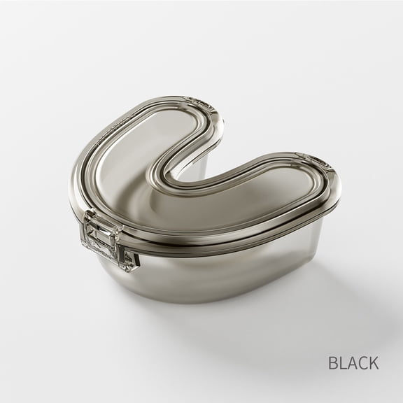 Orthodontic Retainer Storage Box | Sealed Leak-Proof Case for Braces & Dentures | Food-Grade Material with Stainless Steel Hinge | Includes 1 Clear Container