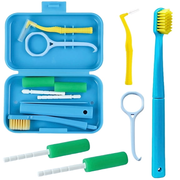 Orthodontic Kit with Case – Travel Kit for Cleaning, Includes Portable Toothbrush, Interdental Brushes, Tongue Scraper, Brace Remover, and Bite Block