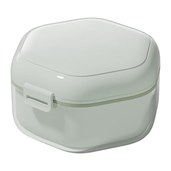 Orthodontic Teeth Retainer Storage Box with Ventilation Holes Clear Denture Container Teeth Aligner Case for Travel