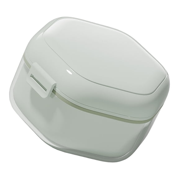 Orthodontic Teeth Retainer Storage Box with Ventilation Holes Clear Denture Container Teeth Aligner Case for Travel