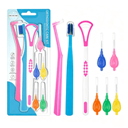 Orthodontic Toothbrush Set – Features 5 Sizes Interdental Brush, V-Shaped Orthodontic Toothbrush for Braces ,Tongue Scraper,End Tuft Toothbrush for Braces and Daily Use