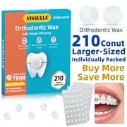 Orthodontic Wax for Braces 210 Large Dots Individually Wrapped Unflavored 7mm Dental Wax