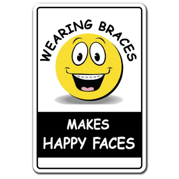 Orthodontist Sign | Indoor/Outdoor | Funny Home Décor for Garages, Living Rooms, Bedroom, Offices | SignMission Dentist Teeth Tools Metal Funny Gift Braces Dental Gag Tooth Sign Wall