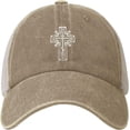 thumbnail image 1 of Orthodox Christian Cross Cowboy Hat Men Vintage Mesh Baseball Cap Women Dad Hat Sun Hat Trucker Hat Black, 1 of 9