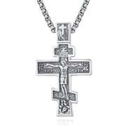 Orthodox Cross Necklace for Men Eastern Crucifix Necklace for Men