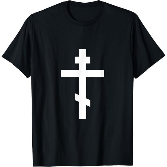 Orthodox Cross Religious Russia Orthodox T-ShirtMen and women, Black T-shirt, size: Extra large