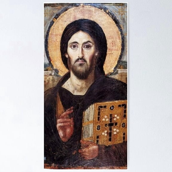 Orthodox Icon Of Our Savior Jesus Christ Pantocrator Poster , Poster Print Only