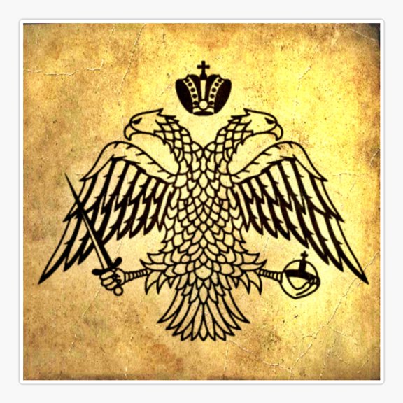 Orthodox Two Headed Eagle Symbol Sticker