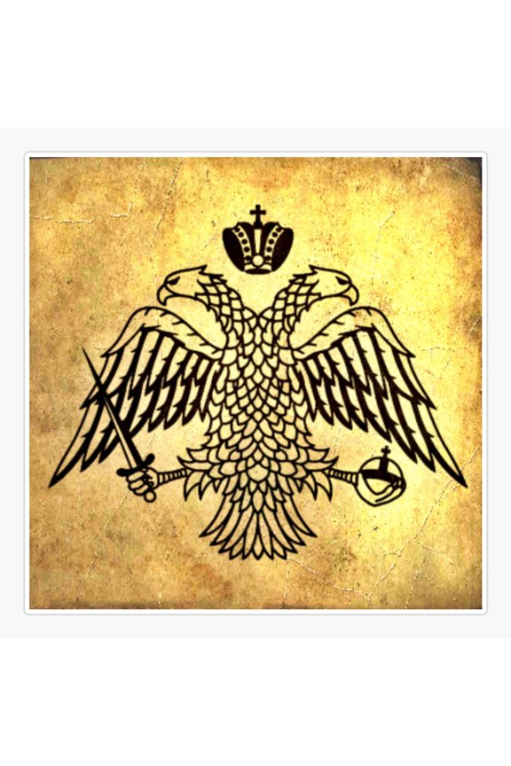 Orthodox Two Headed Eagle Symbol Sticker