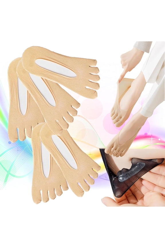 Orthoes Bunion Relief Socks Women, Orthoes Socks, Orthoes Bunion Corrector Socks for Women (Beige,5 Pairs)