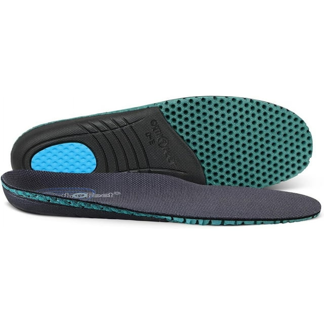 Orthofeet Men's Orthotic Insoles with Arch Support for Plantar Fasciitis and Pain Relief, Size 7 Wide