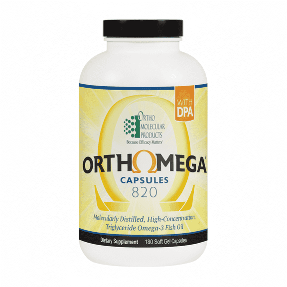 Orthomega 820 Omega-3 Fish Oil (180 Softgels) - Cardiovascular & Brain Health Supplement by Ortho Molecular Products