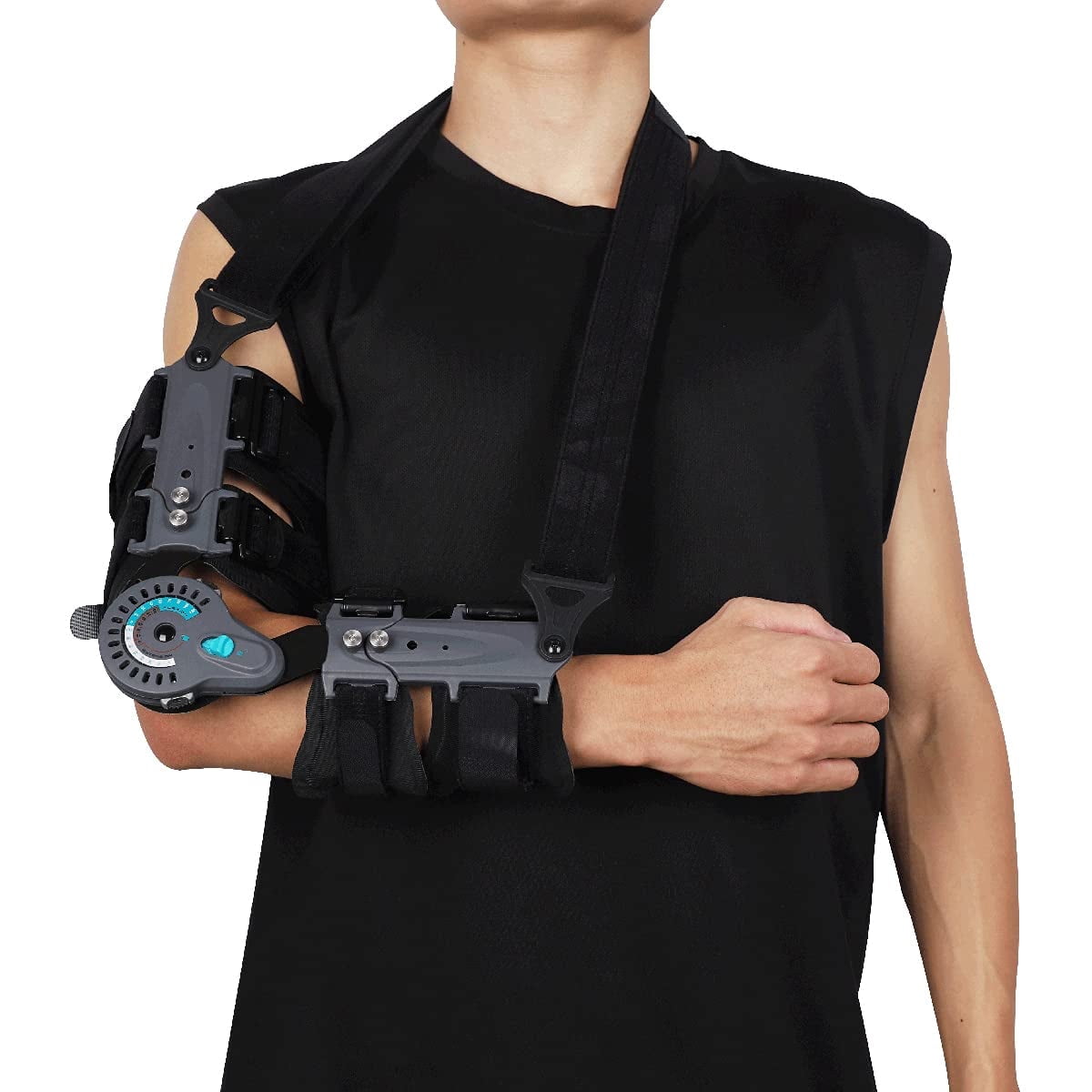 Orthomen Hinged Elbow Brace with Sling After surgery，mam & women (right)