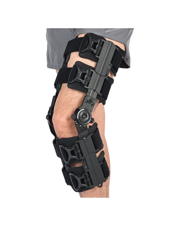 Hinged Knee Brace for Arthritis Pain and Support, Post Op Knee Immobilizer for Knee Joint Pain, Universal
