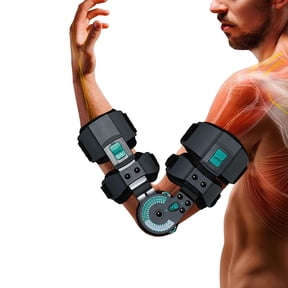 Orthomen Hinged ROM Post Op Elbow Brace Adjustable Telescoping Injury Recovery Pain Relief Left