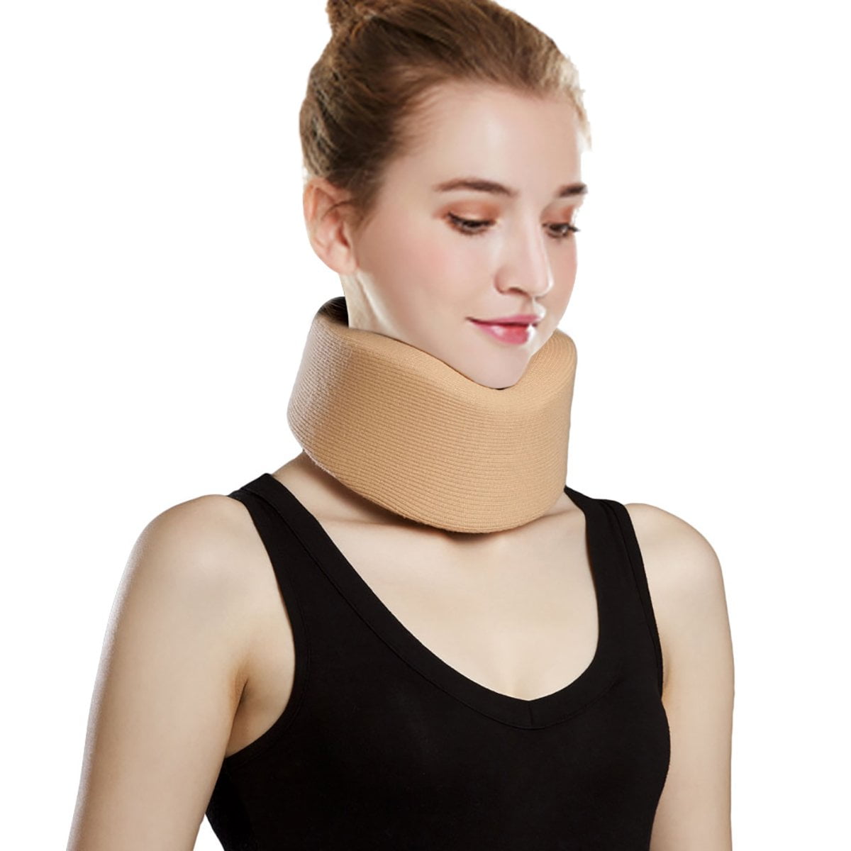 VELPEAU Neck Brace for Neck Pain and Support, Soft Cervical Collar for  Sleeping, Vertebrae Whiplash Wrap Aligns, Stabilizes & Relieves Pressure in