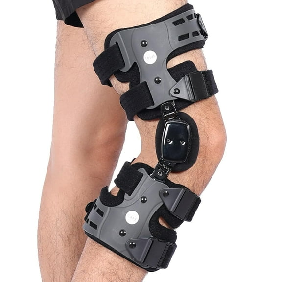 Orthomen OA Unloader Knee Brace for Osteoarthritis, Arthritis Pain, Cartilage Repair, Bone on Bone Knee Joint Pain, Lateral Degeneration Knee Support (Gray/Right)