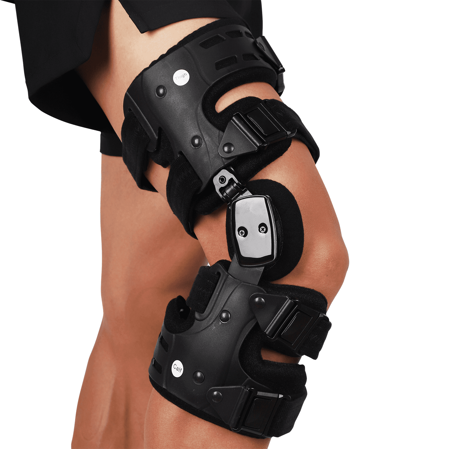 Orthomen OA Unloader Knee Brace, Arthritis Pain Relief, Osteoarthritis, Bone on Bone Knee Joint Pain (Black, Right)