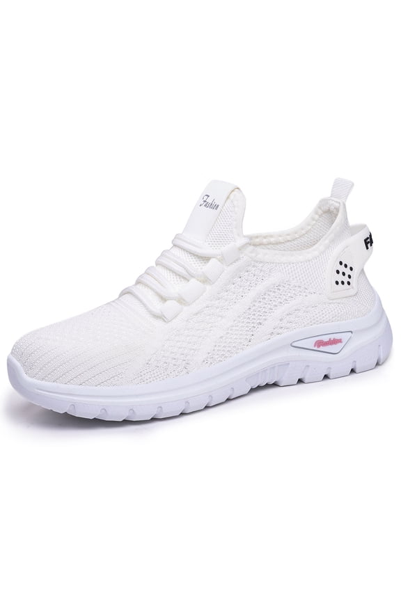 Orthopaedic Shoes Women's Trainers Lightweight Shoes Comfortable Walking Shoes Wide H Sports Shoes Mesh Breathable Casual Running Shoes Comfortable Outdoor Summer Shoes Trainers,White 42 EU